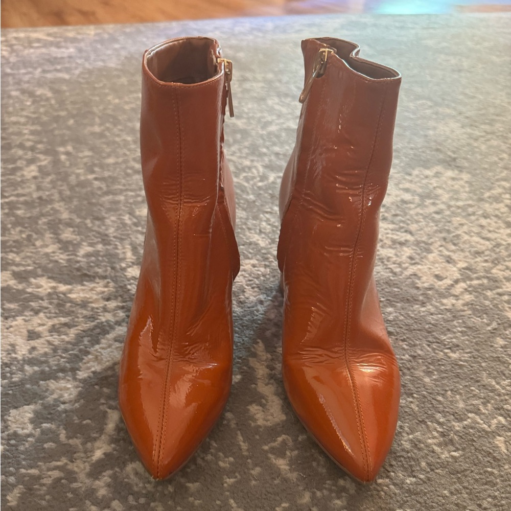 Sam Edelman Burnt Orange Ankle Boots size 7.5